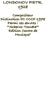 Biographie Londonov